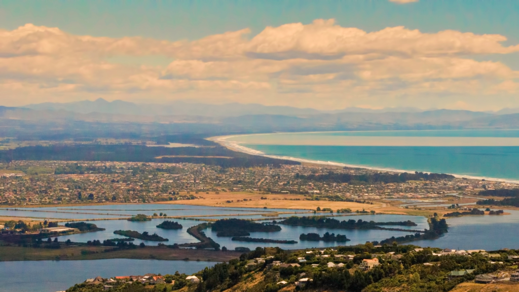 Image showing Christchurch from the Port Hills