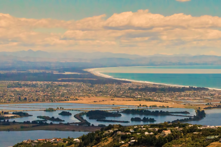 Image showing Christchurch from the Port Hills