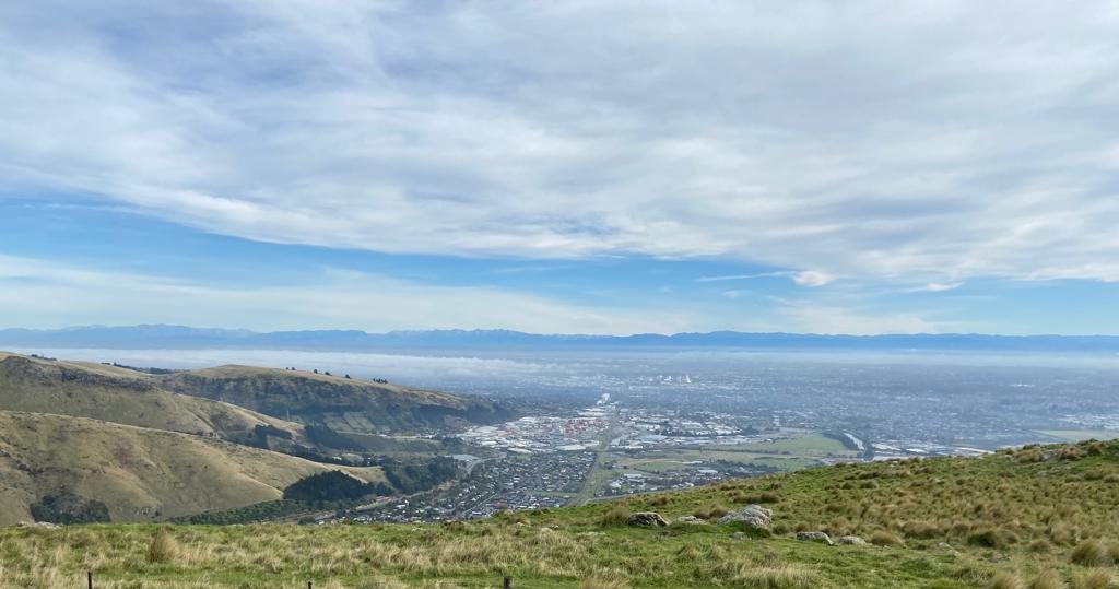 Image taken from the Port Hills overlooking Christchurch.
